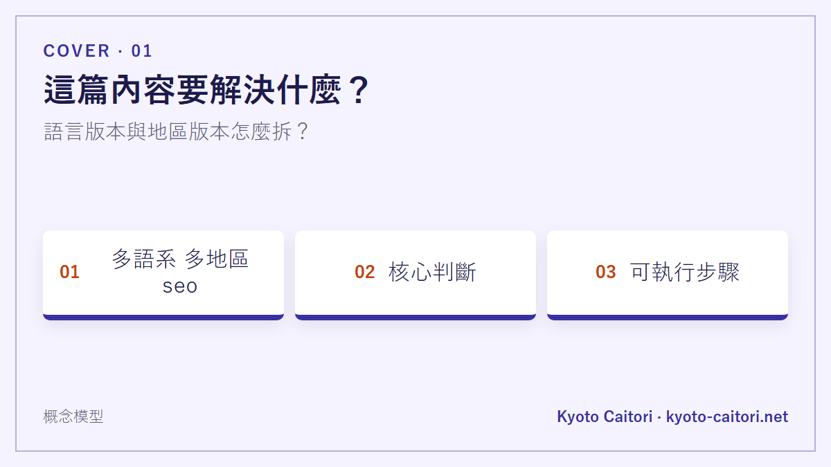 語言版本與地區版本怎麼拆？