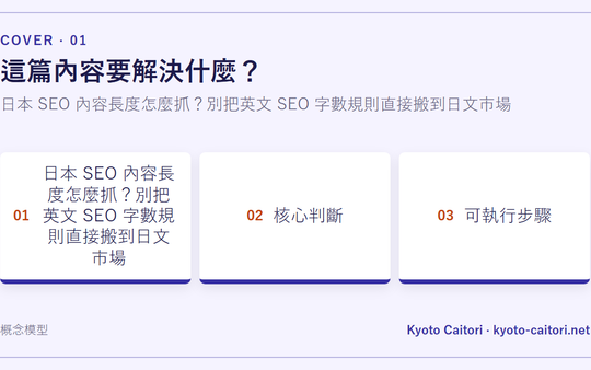 日本 SEO 內容長度怎麼抓？別把英文 SEO 字數規則直接搬到日文市場